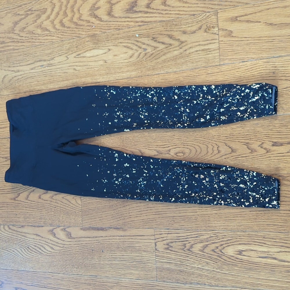 Lululemon Fast and Free Leggings in Gold Splatter